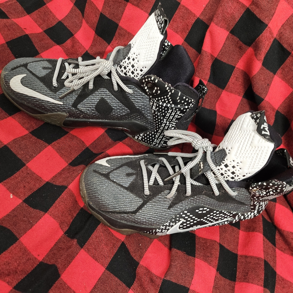 Lebron BHM Nike Black and White High-Top Sneakers